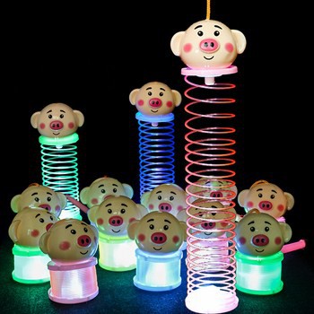 LỒNG ĐÈN LÒ XO HÌNH HEO CÓ ĐÈN LED