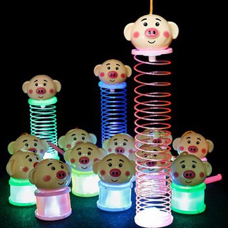 Lồng đèn lò xo hình heo có đèn led