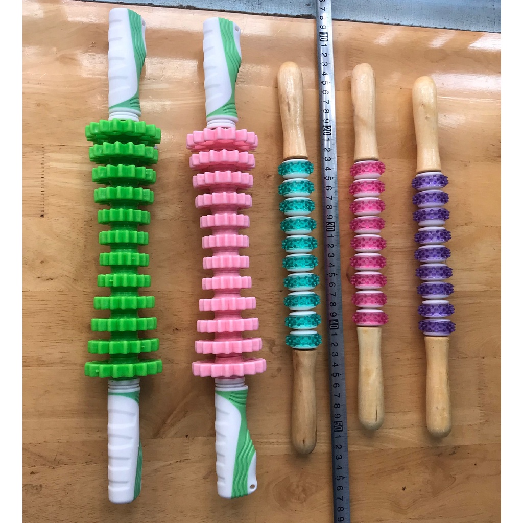 Con Lăn 12 Răng Dãn Cơ, Gậy lăn massage Giãn Cơ Bắp Roller Stick