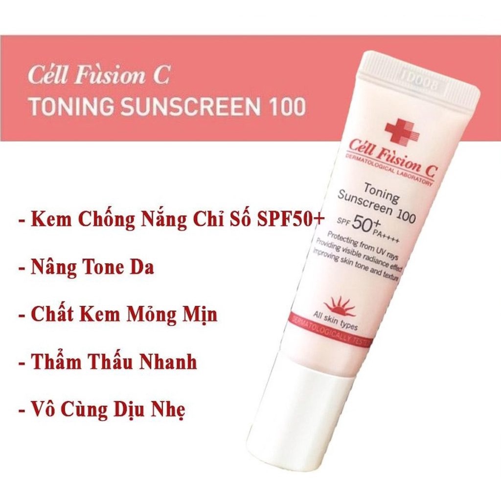 [Chính hãng] Kem chống nắng Cell Fusion C nâng tone trắng da Hàn Quốc giúp tái tạo da chống lão hóa .