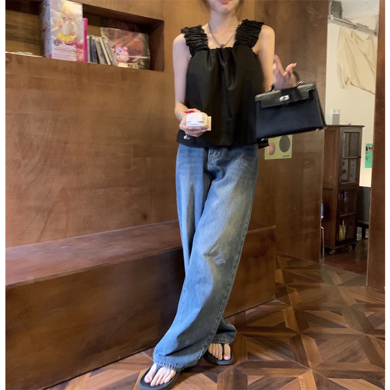 Áo Hai Dây Giảm Giá Họa Tiết Dễ Thương Dành Cho Nữ