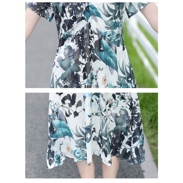 Đầm Chiffon Phong Cách Phương Tây Thời Trang Mùa Hè Hàng Mới Dành Cho Nữ Trung Niên 2022