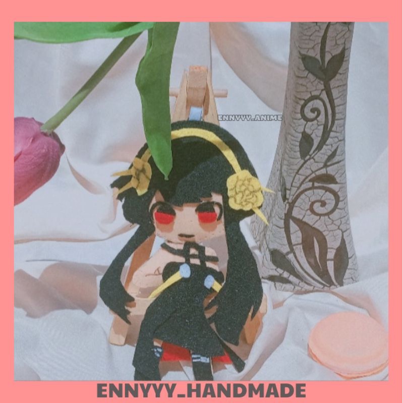 Móc khóa anime handmade Yor Forger bằng vải nỉ móc khóa balo đi học đẹp