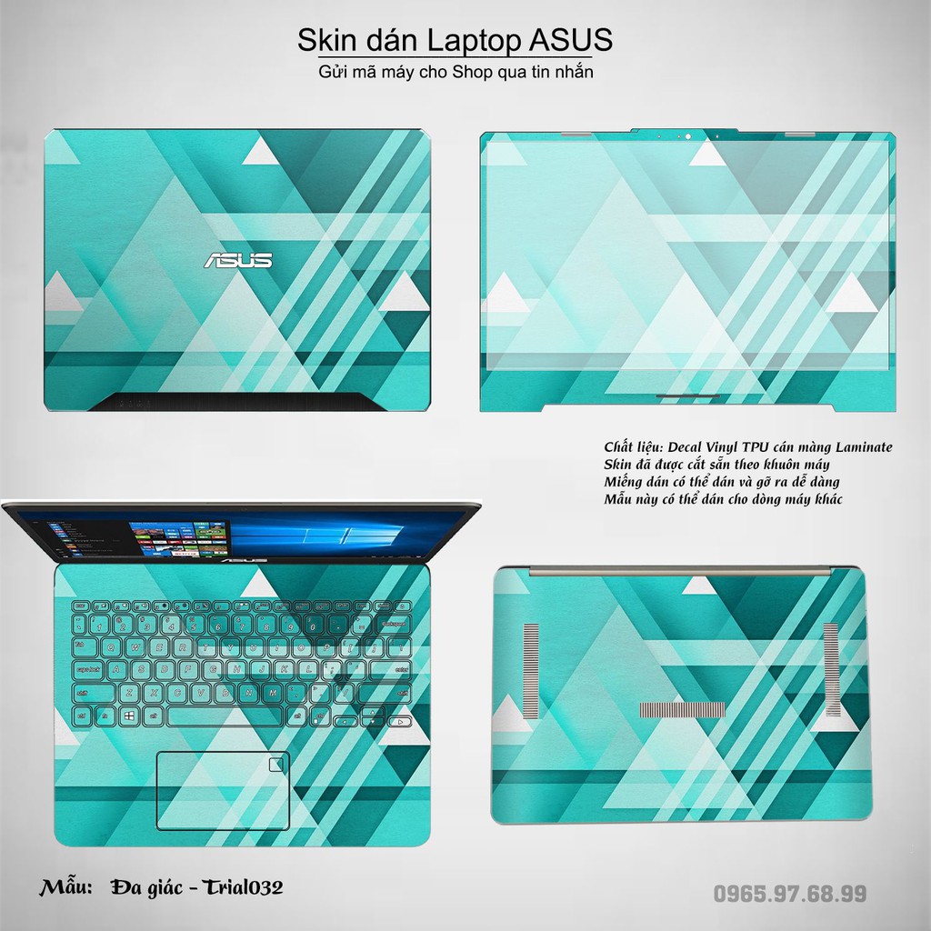 Skin dán Laptop Asus in hình Đa giác _nhiều mẫu 6 (inbox mã máy cho Shop)