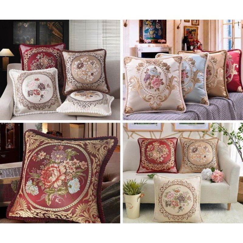 Vỏ gối Tựa Sofa, Vỏ tựa Lưng Tây Âu dành cho ghế sofa, salon, ghế kẹp trà-Vỏ Gấm Cao Cấp Sang Trọng - Size 45cm x 45 cm | BigBuy360 - bigbuy360.vn