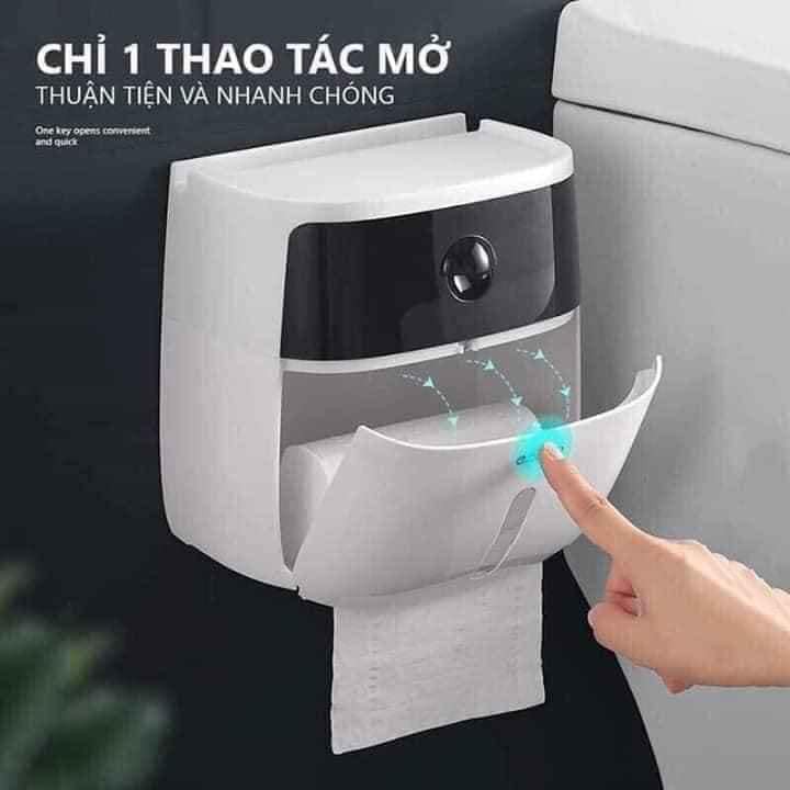 Hộp đựng Giấy Vệ Sinh ECOCO Cao cấp 2 tầng - Đa năng, Sang trọng, Tiện dụng -  Kệ giấy eco