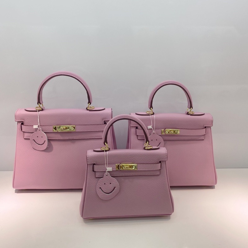 Túi xách nữ da thật cao cấp thương hiệu thời trang Hermes HM bản có 3 size nhiều màu khoá vàng