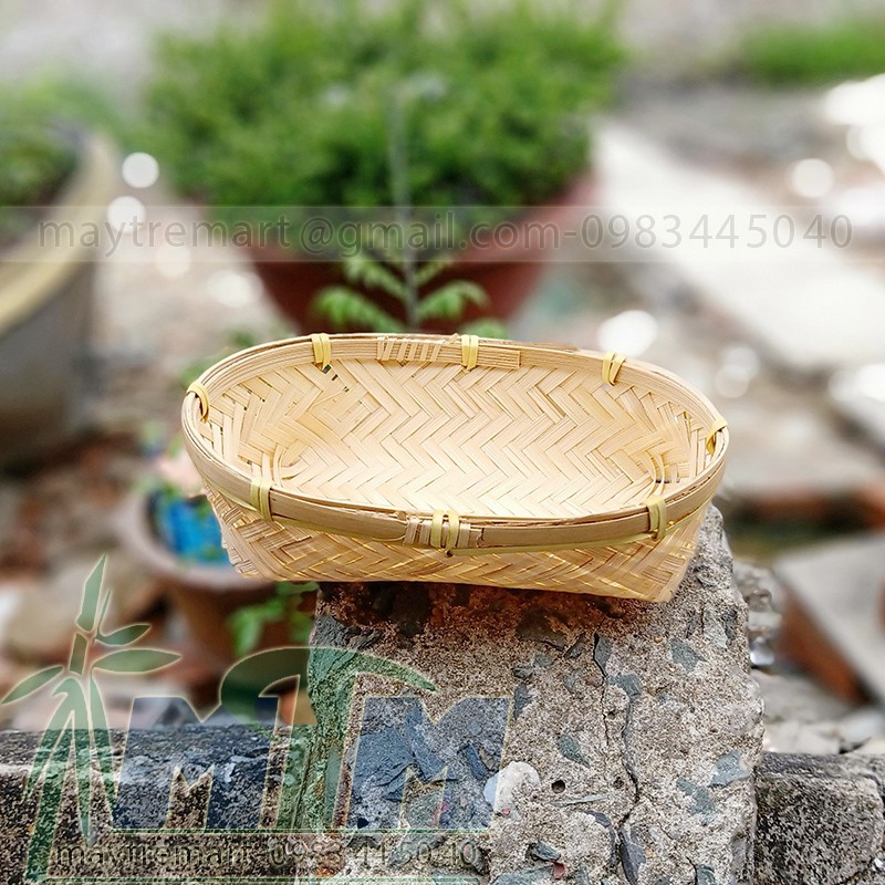 Khay tre l Đĩa tre (trắng) l Trang trí l Chụp hình sản phẩm