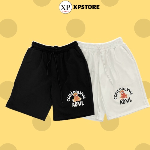 Quần Short Nam Nữ - Quần Short Gấu ADLV form rộng unisex (Ảnh thật)