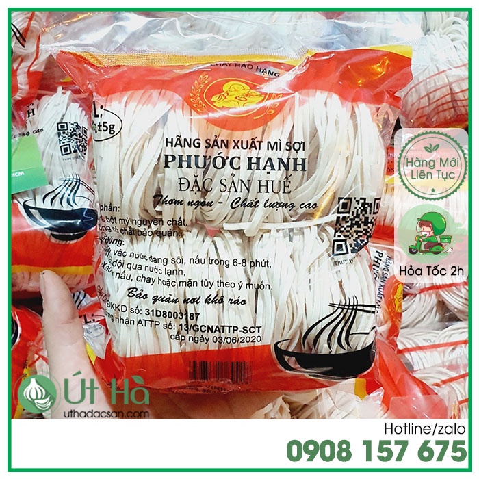 Bánh Canh Khô Huế Phước Hạnh Bịch 500gr/400gr Mì Vắt Thơm Ngon Dai Không Bở - Út Hà Đặc Sản