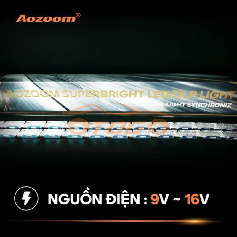 LED Mí Hạt Chạy AOZOOM Thủy Tinh Chính Hãng , LED Mí Hiệu Ứng AUDI ,Bảo Hành Chính Hãng 3 Năm