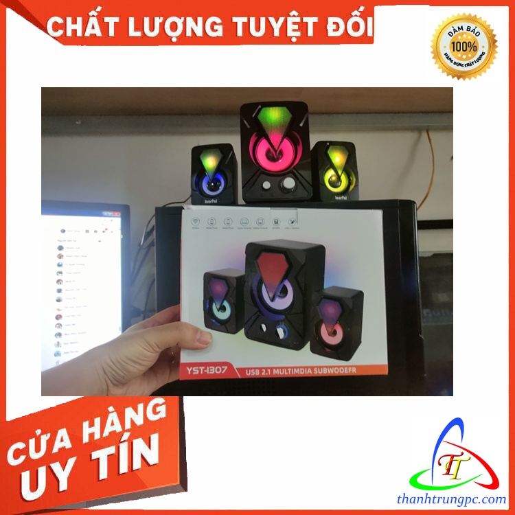 Loa vi tính 2.1 YST-1307 2021 loa bass siêu trầm cắm công USB tiện dụng