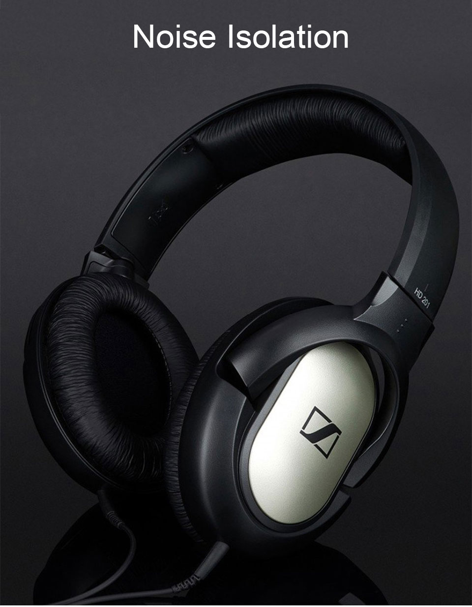 Tai Nghe Nhét Tai Thể Thao Sennheiser Hd201 3.5mm Cách Âm Cho Iphone Android