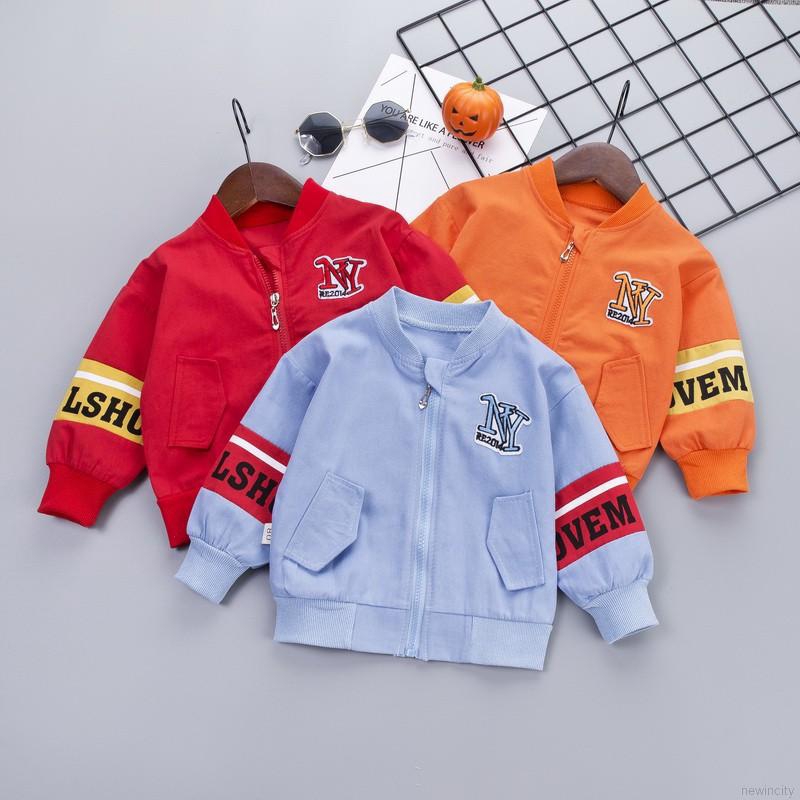 Áo khoác hoodie kéo khóa in chữ cho bé trai