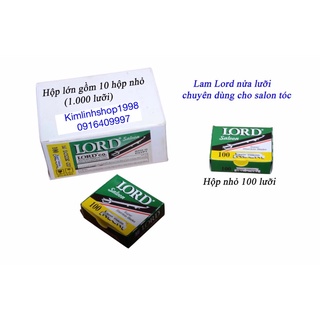 Vỉ dao lam cạo râu lord nửa lưỡi tách sẵn 100 lưỡi