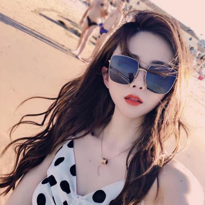 KÍnh râm Nam Nữ hottrend gọng mảnh viền kim loại mạ vàng D27