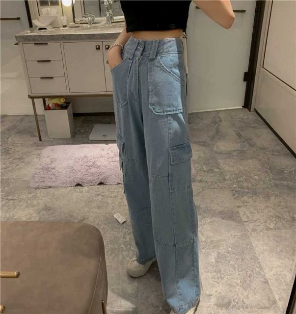 Quần jeans ulzzang ống rộng cá tính 2019 KÈM 4 ẢNH THẬT CUỐI