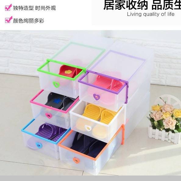 Kho lưu trữ đẹp, loại ngăn kéo gia đình đơn giản nhiều lớp Hộp đựng giày bằng nhựa cứng trong suốt-lớn