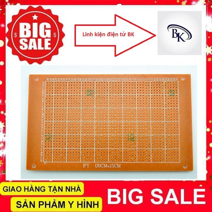 Phíp Đồng Đục Lỗ 1 Mặt PCB ( Nâu )