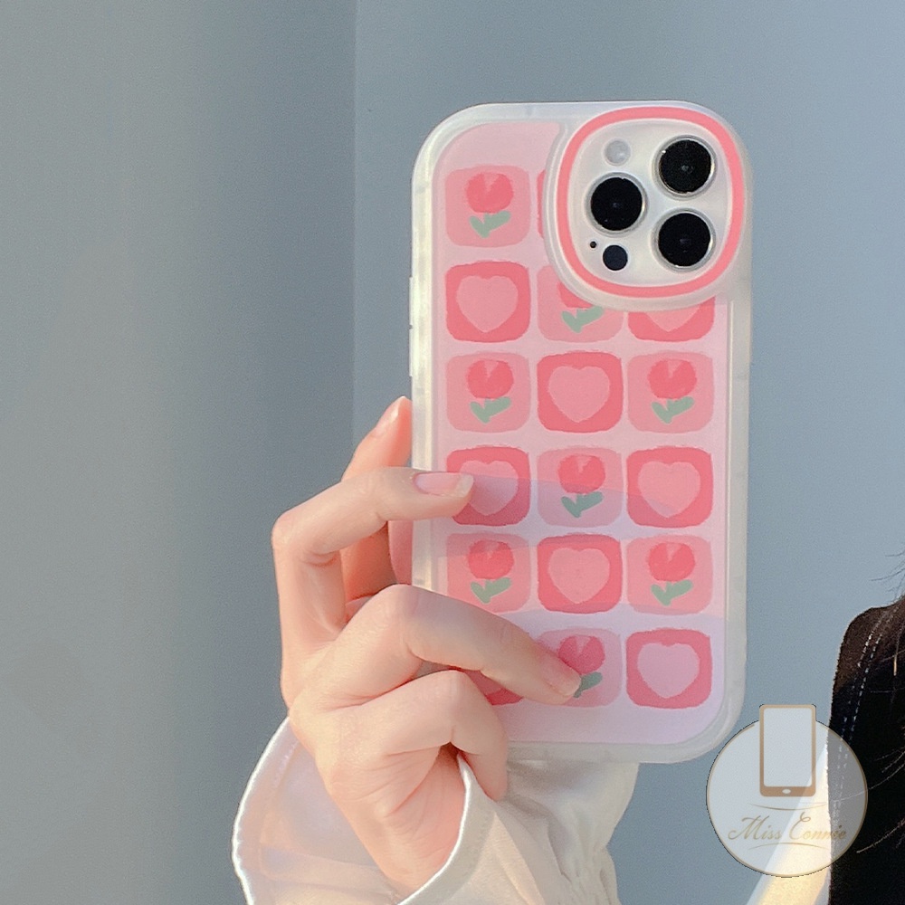 Ốp Điện Thoại Họa Tiết Hoa Tulip Thời Trang Cho iPhone 11 12 13 Pro Max XR 7 8 6 6s Plus X XS Max SE 2020