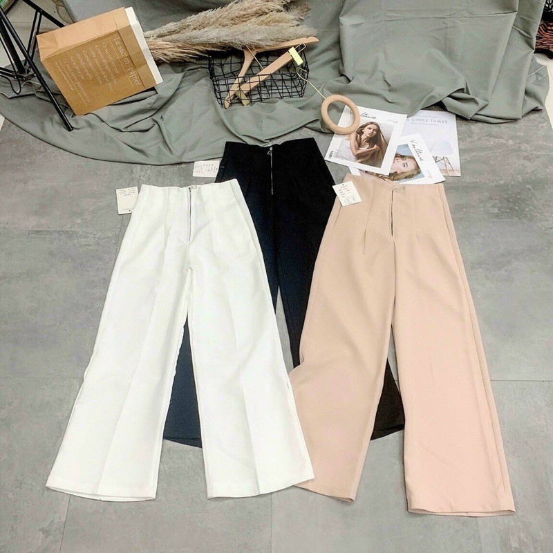 Siêu phẩm quần suông kéo khoá XỊN SÒ kèm ảnh thật 100%