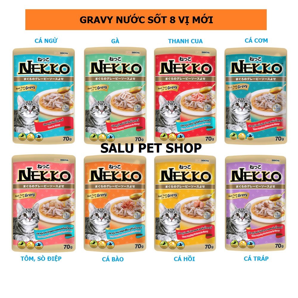 Thùng pate Nekko cho mèo 48 gói mix vị