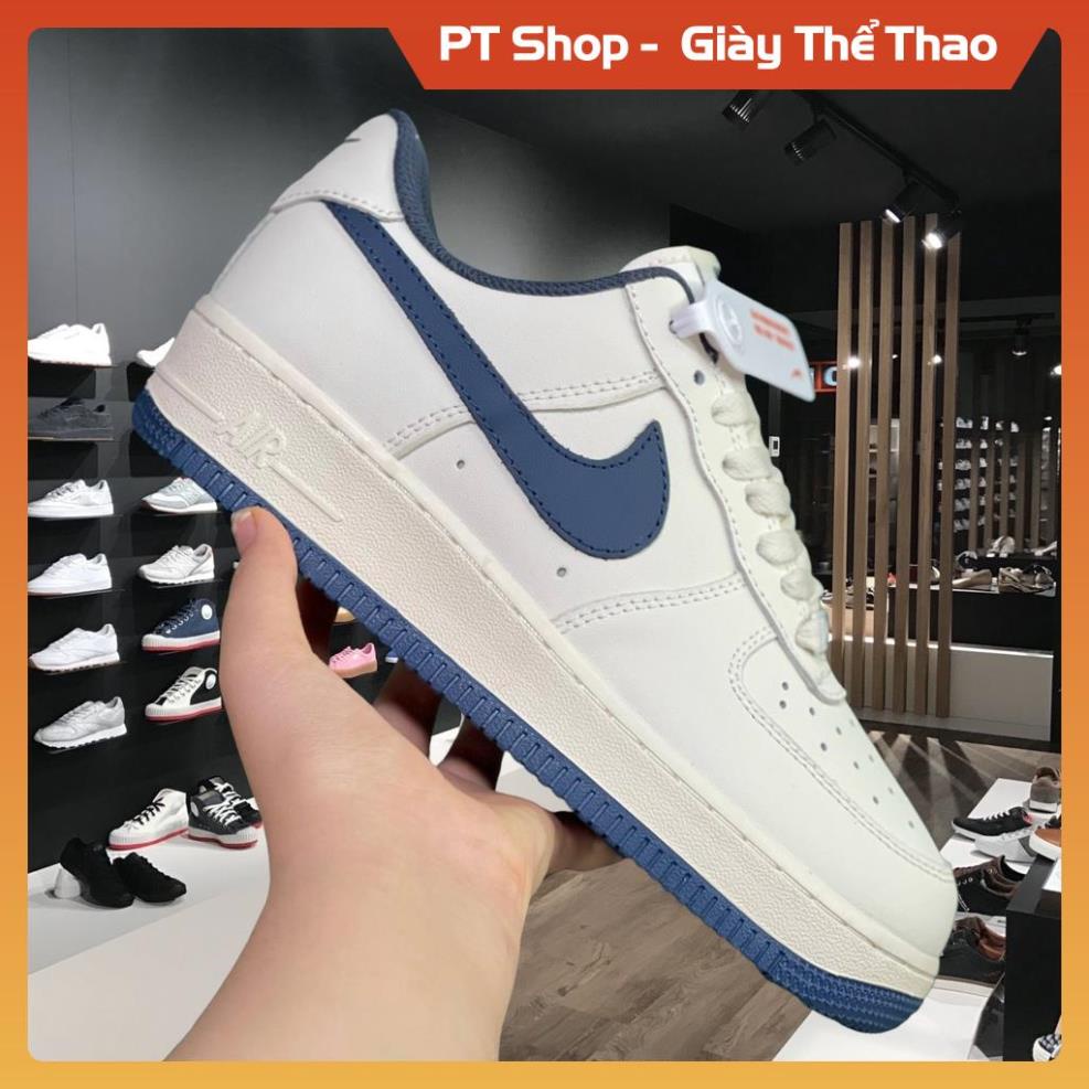Giày _Nike Air Force 1 Low " White Blue", Giày AF1 viền nany S.Cấp Đế Air Đủ Size Nam Nữ