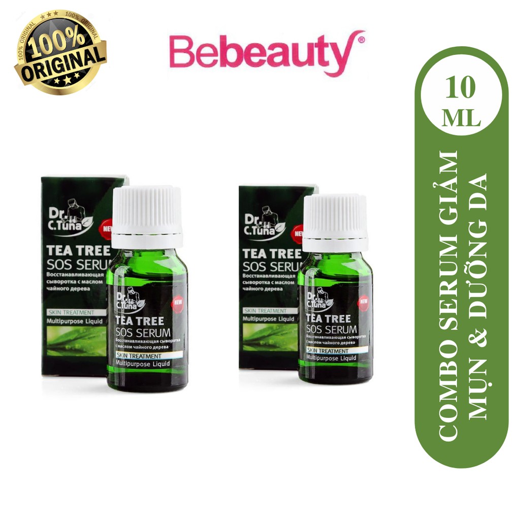 COMBO 2 Serum Giảm Mụn Và Dưỡng Da Tea Tree Series Sos Serum Farmasi 1824BAS  (10ml) – 0513578