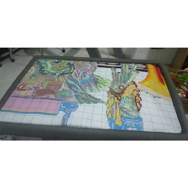 Bàn thêu 45x30 cm có video thật