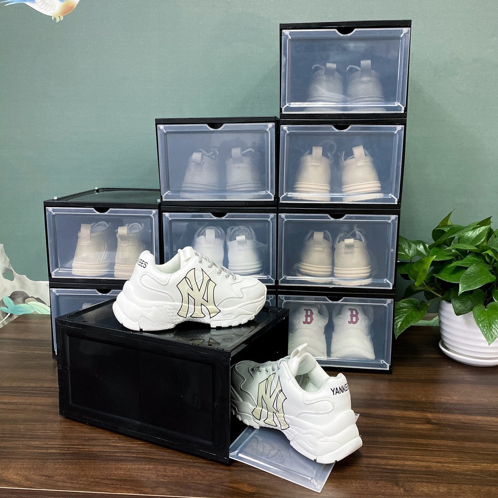 Hộp Đựng Giày Loại Xịn Lắp Ráp Tiện Lợi Nhựa Cứng Cửa Nam Châm Cao Cấp