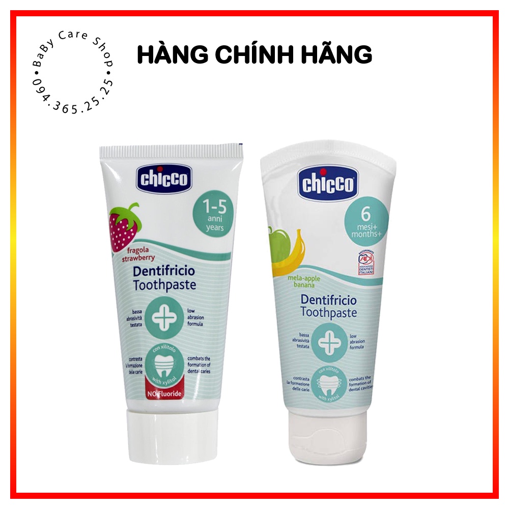 Kem đánh răng cho bé nuốt được Chicco