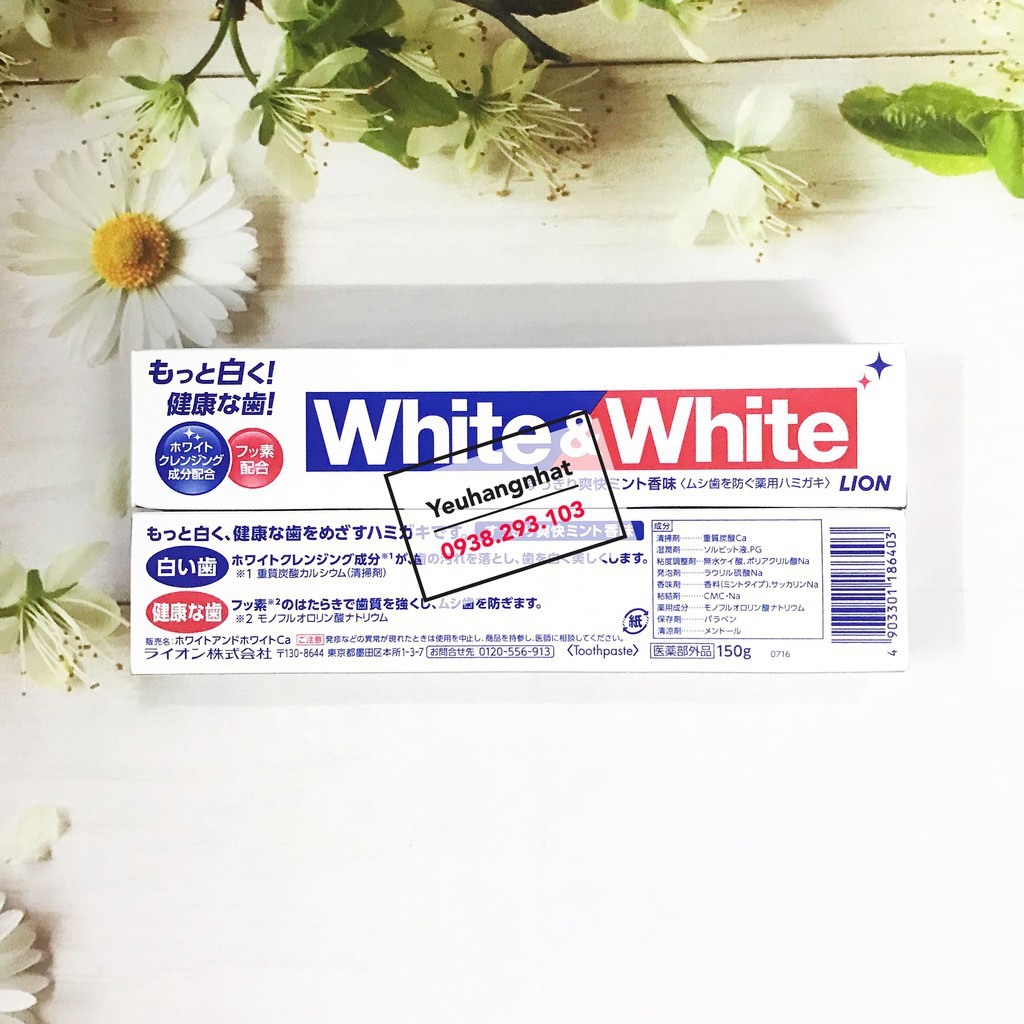 Kem đánh răng Lion white white Nhật bản