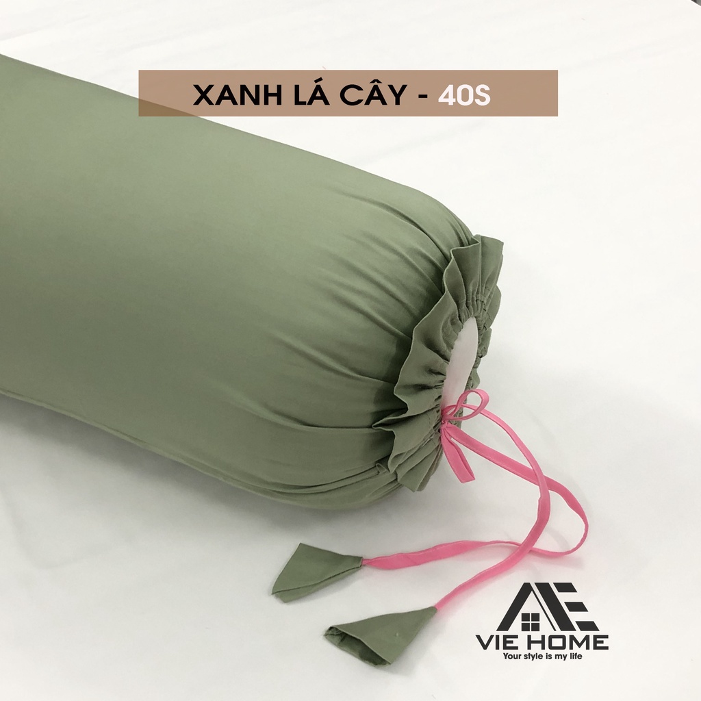 Vỏ gối ôm lụa Tencel 40s VIE HOME - Bedding hàng đẹp kích thước 35x100cm