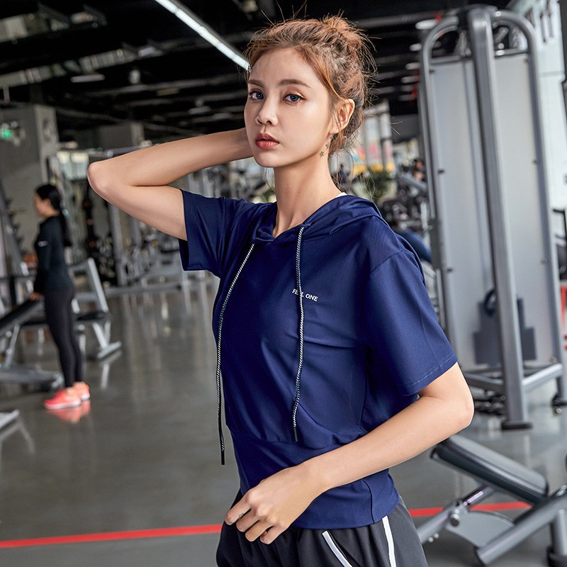ĐỒ TẬP GYM, Áo khoác lưới có mũ chùm đầu lưng xẻ (Đồ Tập Gym,Yoga) - Bok Soo