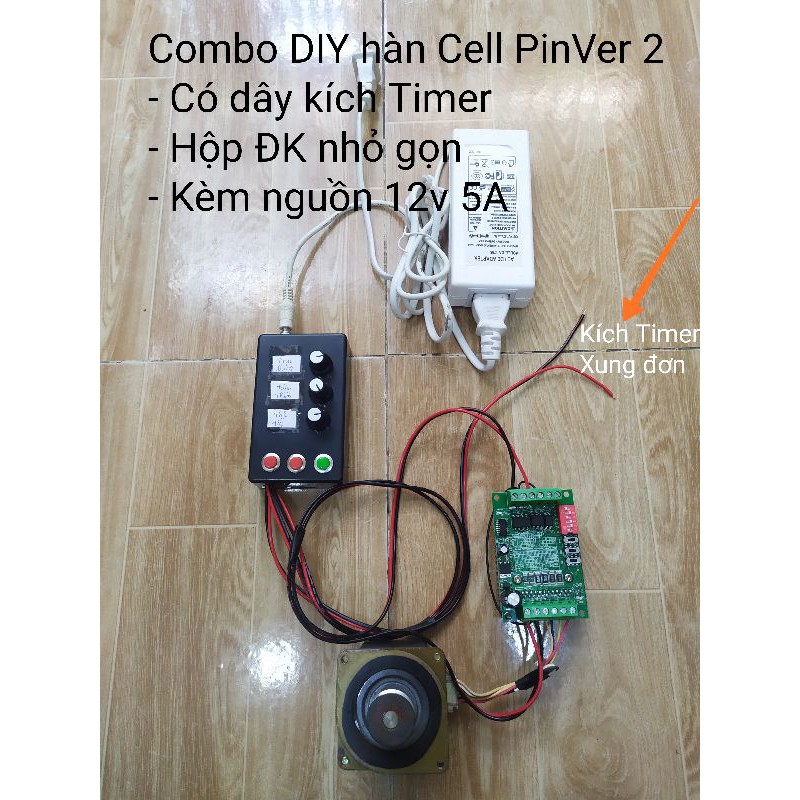 Hàn Cell Pin Ver 2 có Kích mạch Timer kèm nguồn 12v 5A