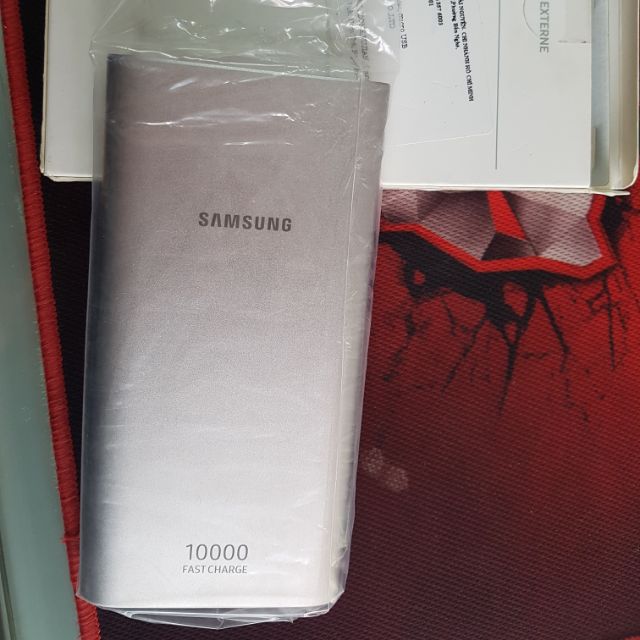 Pin sạc dự phòng Samsung 10,000mAh, bạc, mic USB