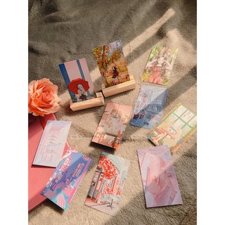 Set 10 cái postcard 2 mặt trang trí phòng, tường, bàn học, làm việc