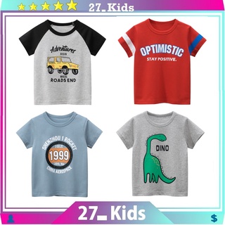 Áo bé trai hàn quốc cộc tay 27kids xuất dư size đại cho bé từ 2 đến 8 tuổi