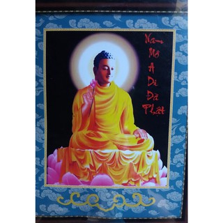 Tranh thêu chữ thập Phật A Di Đà IST586