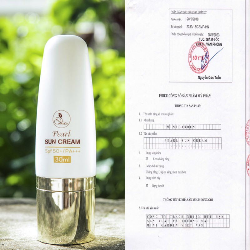 Kem Chống Nắng Pearl Sun Cream SPF 50 PA+++ - PSC 30ml Minigraden PV994