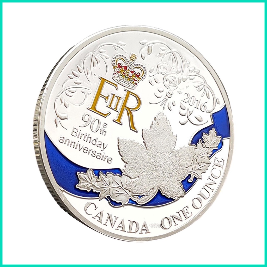 Đồng Xu Bạch Kim Jubilee Queen Elizabeth II Kỉ Niệm 90 Năm