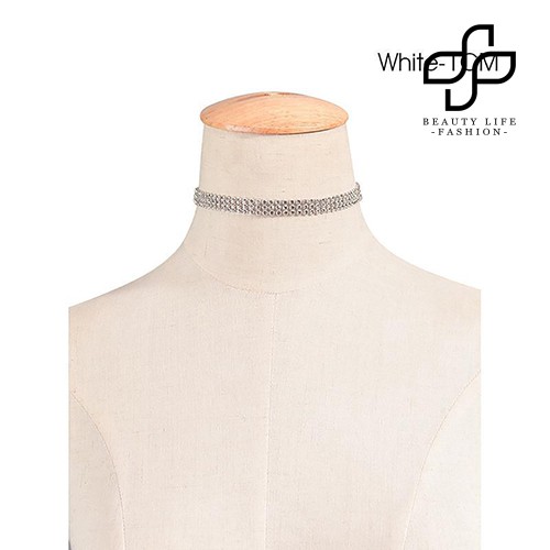 Vòng cổ choker đính đá nhân tạo lấp lánh sang trọng thời trang dành cho nữ
