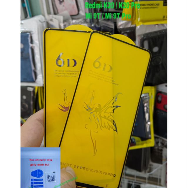 Cường lực 6D thiên thần cho Xiaomi Redmi K20 / K20 Pro / Mi 9T / Mi 9T Pro full màn viền mỏng không lấn màn chất đẹp