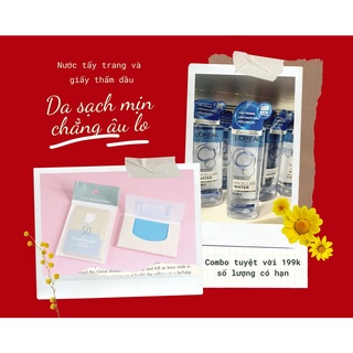 Combo mua NƯỚC TẨY TRANG tặng Giấy Thấm Dầu