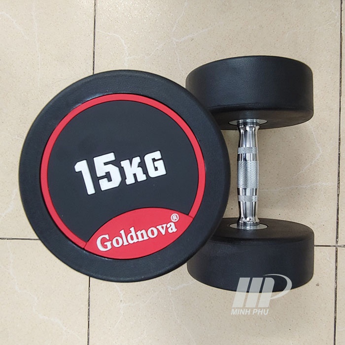 Tạ tay cao cấp Goldnova 15kg ⚡ Dụng cụ tập GYM chuyên nghiệp ⚡ Tạ bọc cao su loại 15kg 1 chiếc