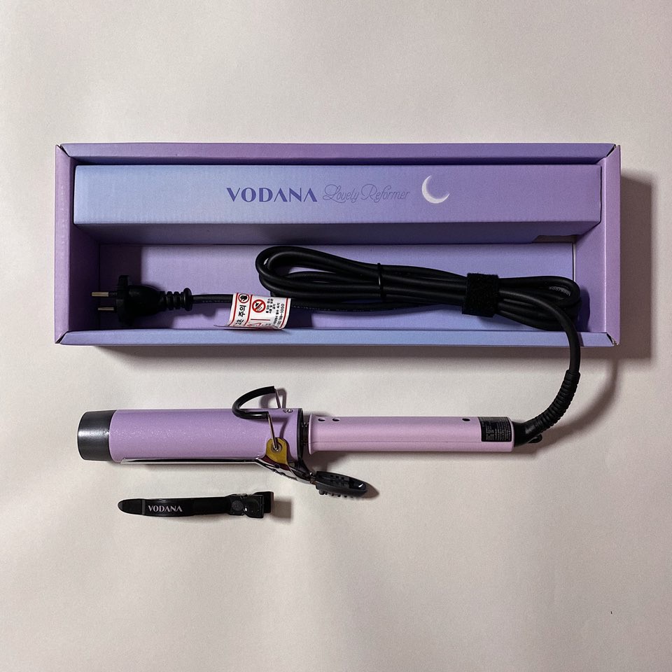 Vodana Máy uốn tóc 32mm 36mm 40mm Hàn Quốc Glam wave curling iron Violet