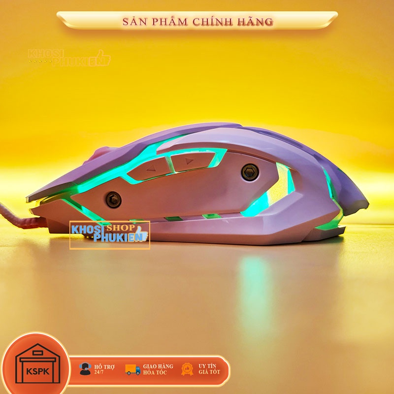 Chuột máy tính màu hồng hình unicorn dùng cho PC – Laptop Siêu cute đáng yêu
