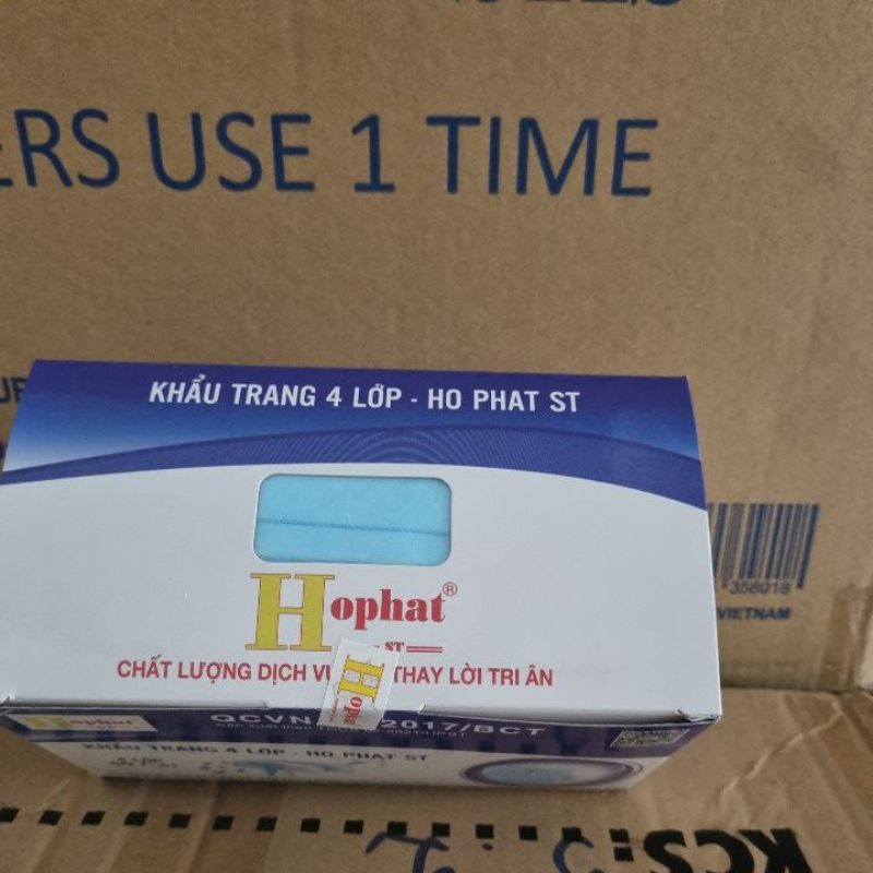 Khẩu trang y tế 4 lớp kháng khuẩn Hồ Phát