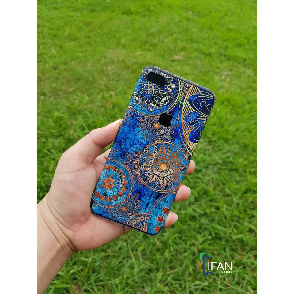 Miếng dán điện thoại - HOA VĂN XANH