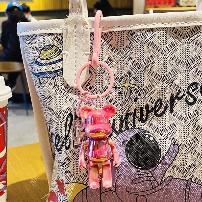 Móc Khoá Gấu Bearbrick độc đáo A30, Móc Chìa Khoá Gấu Trộn Màu Thời trang